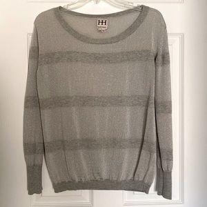Sparkly fun with this Semi-Sheer Striped Sweater from Haute Hippie